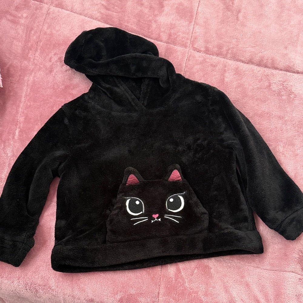 Kids Black Cat Hoodie